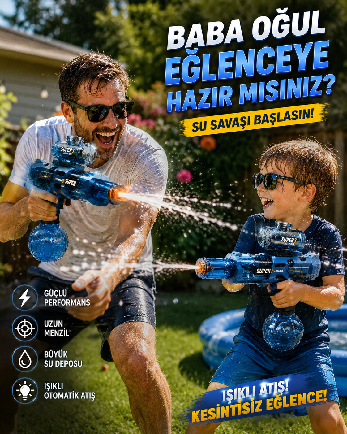BLUE STRİKE Sarjlı Su Tabancası